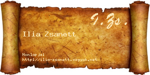 Ilia Zsanett névjegykártya